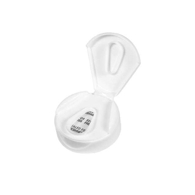 Flapper Liquid Cap Direct Pour with Pressure Sensitive (PS Liner) - White (33/400) - Dispensing Caps | General Bottle Supply