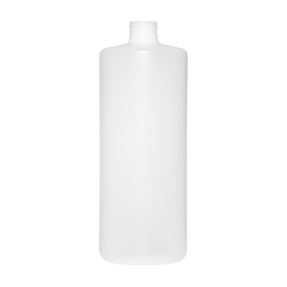32 oz Cylinder Round HDPE Bottles - Natural (28/410) - Plastic Bottle | General Bottle Supply