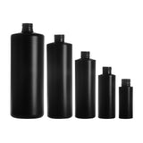 16 oz Cylinder Round HDPE Bottles - Black - Plastic Bottle | General Bottle Supply
