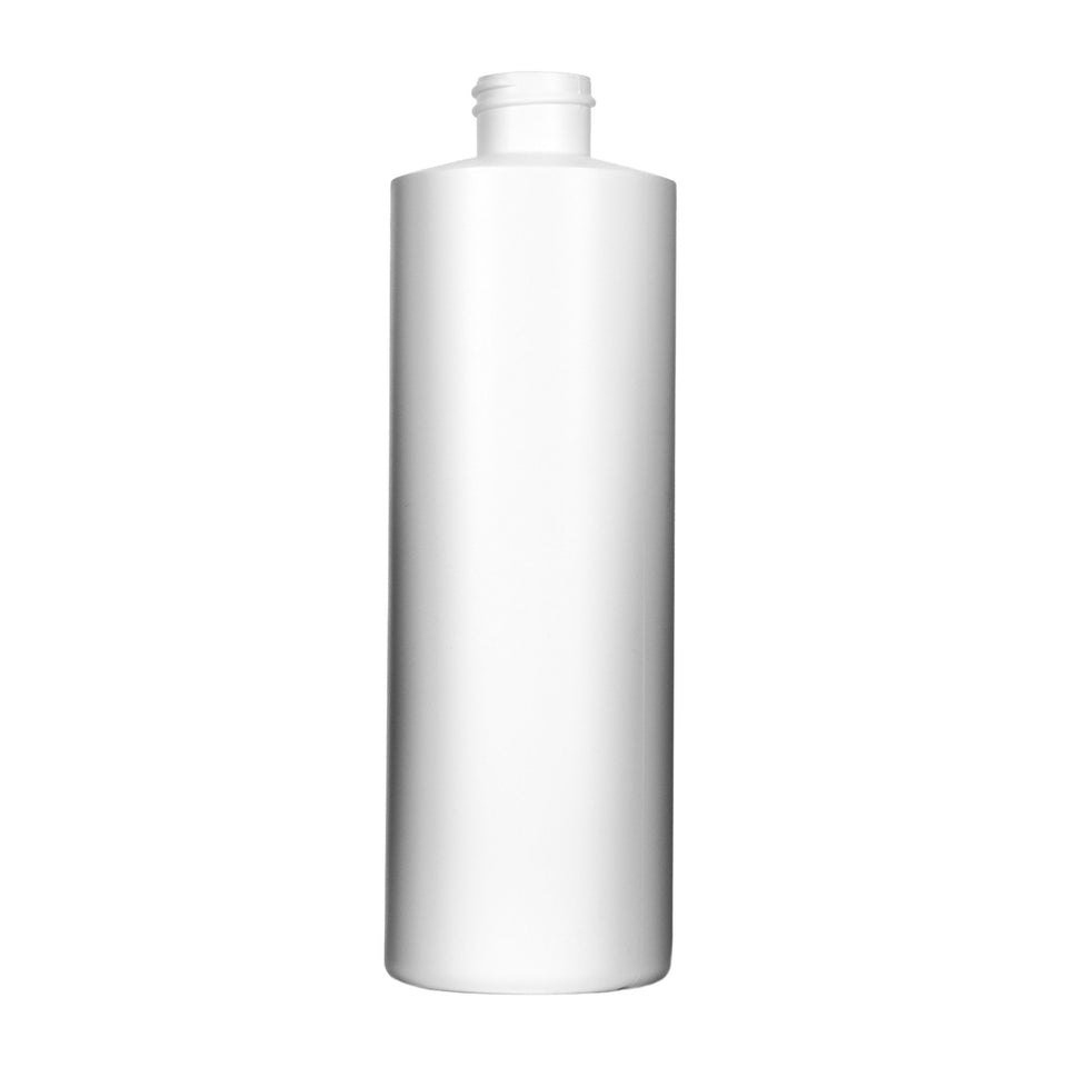 16 oz Cylinder Round HDPE Bottles - White (24/410) - Plastic Bottle | General Bottle Supply