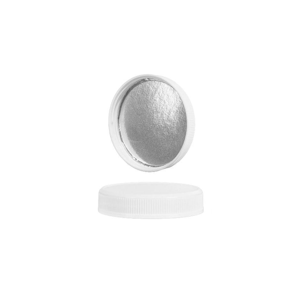Heat Induction Plastic Bottle Caps - Foil Lined M-1 Liner for HDPE - White (38/400) - Assorted Caps | General Bottle Supply