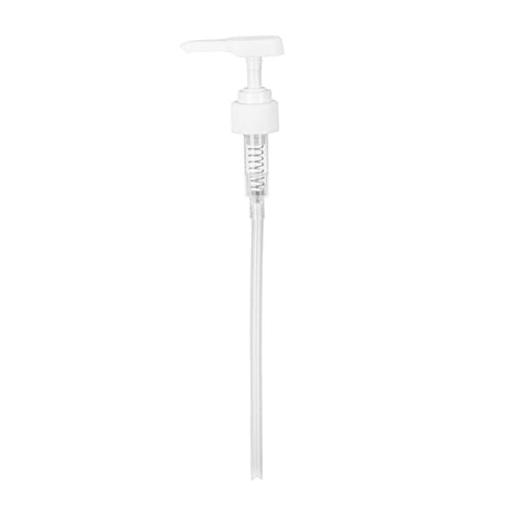 Pump - Heavy Duty Square Head Pump - White (28/410) 9" DT - Dispensing Caps | General Bottle Supply
