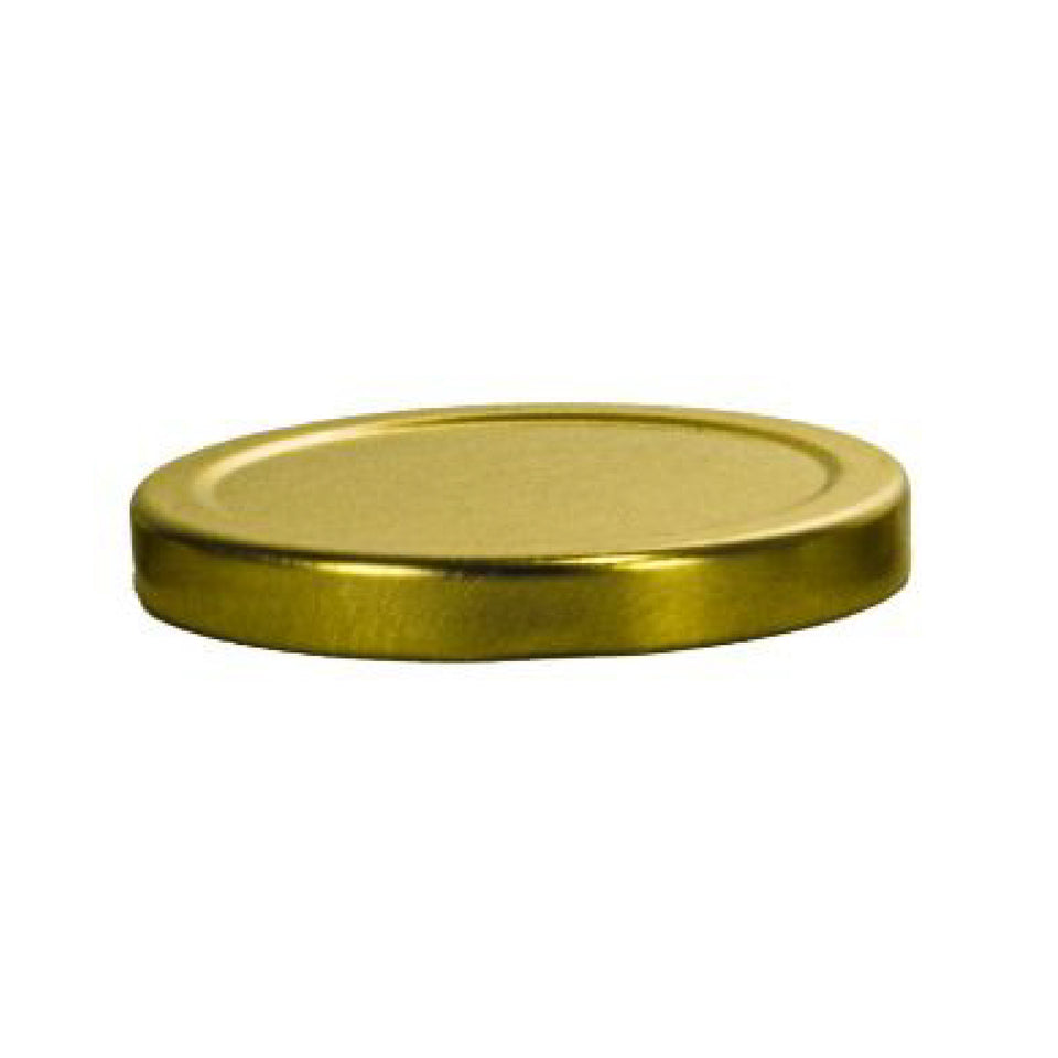 Metal Caps with Plastisol Liner - Lug Twist - Gold (70 Lug) - Assorted Caps | General Bottle Supply