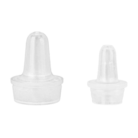 Plastic Dropper Tips (Snap Ring) - Natural (20mm Controlled Tip) - Dispensing Caps | General Bottle Supply