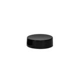 Plastic Smooth Cap with Pressure Sensitive Liner (PS) - Black (33/400) - Assorted Caps | General Bottle Supply
