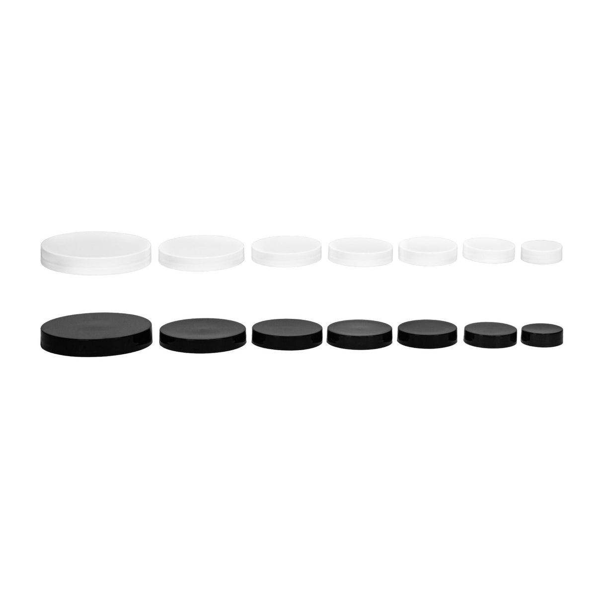 Plastic Smooth Cap with Pressure Sensitive Liner (PS) - White (89/400) - Assorted Caps | General Bottle Supply