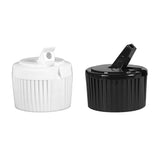Polytop Ribbed Cap - Black (28/410) - Dispensing Caps | General Bottle Supply