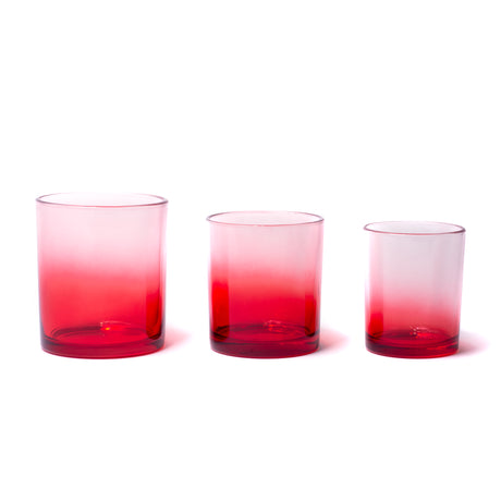 7oz Glass Candle Jar - Red Gradient - Glass Jar | General Bottle Supply