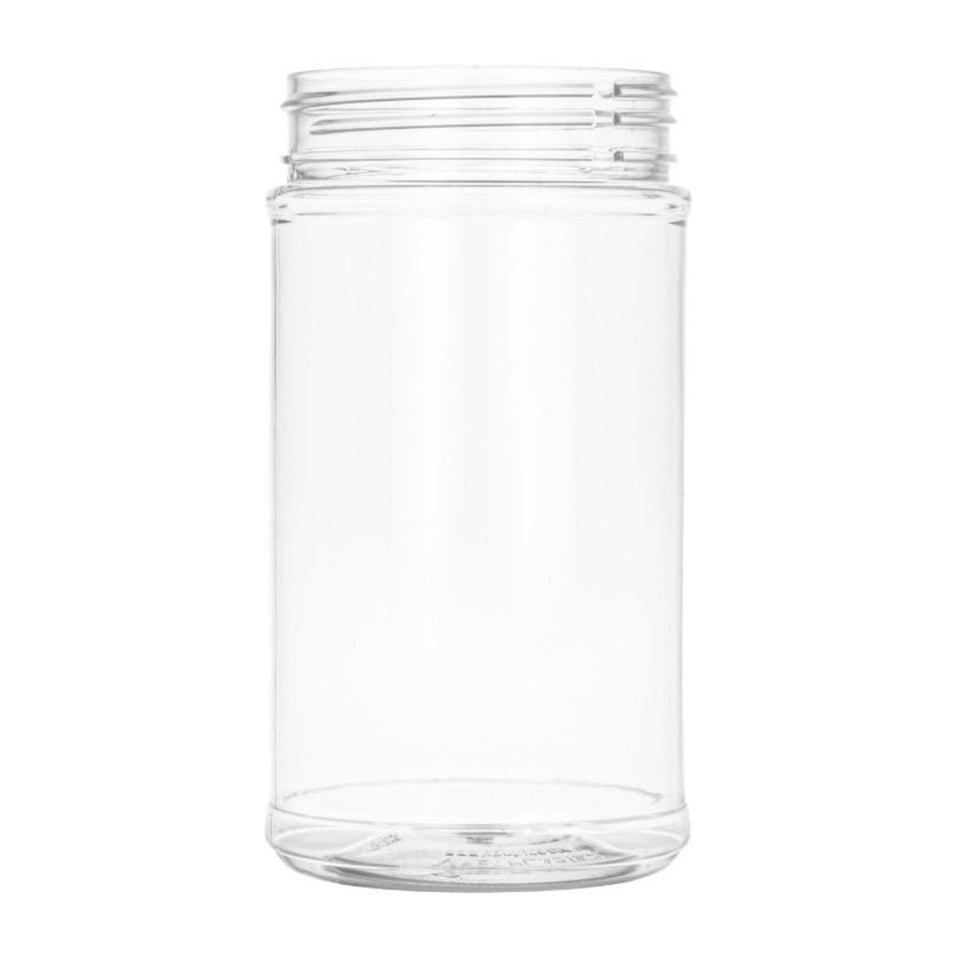 12 oz Round PET Plastic Jars - Clear (Large Label) - Plastic Jar | General Bottle Supply