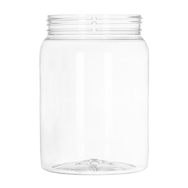 64 oz Round PET Plastic Jars - Clear - Plastic Jar | General Bottle Supply