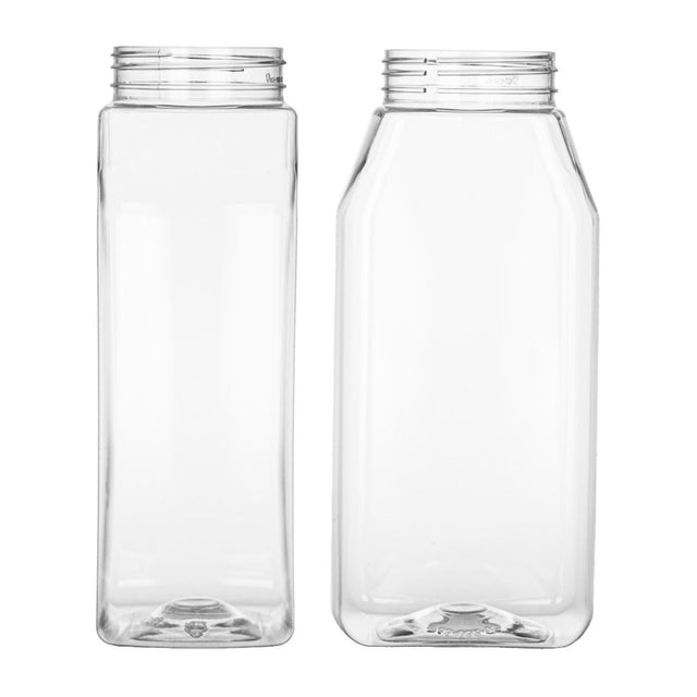 32 oz Spice Oblong PET - Clear - Plastic Jar | General Bottle Supply