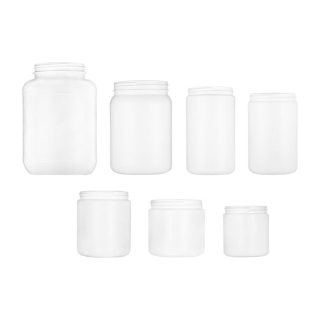 64 oz Wide Mouth HDPE Jars - White - Plastic Jar | General Bottle Supply