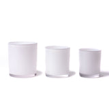 7oz Glass Candle Jar - White (Internal) - Glass Jar | General Bottle Supply