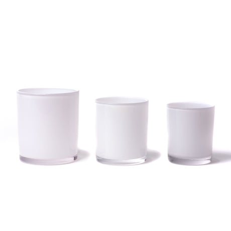7oz Glass Candle Jar - White (Internal) - Glass Jar | General Bottle Supply