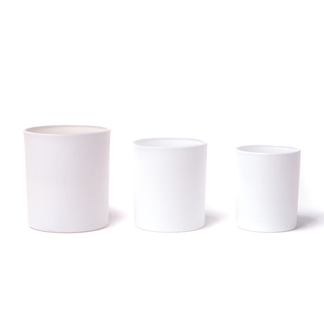 7oz Glass Candle Jar - Matte White - Glass Jar | General Bottle Supply