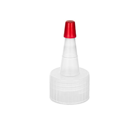 Yorker (Spouted) Caps - Hole With Red Tip (28/400) - Dispensing Caps | General Bottle Supply