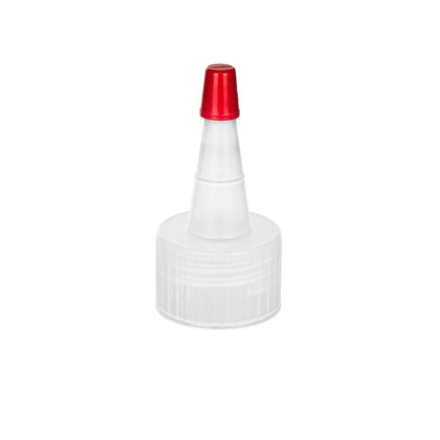 Yorker (Spouted) Caps - Hole With Red Tip (28/400) - Dispensing Caps | General Bottle Supply