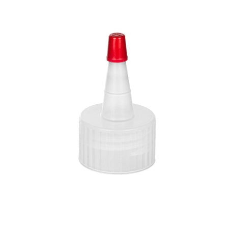 Yorker (Spouted) Caps - No Hole With Red Tip (28/410) - Dispensing Caps | General Bottle Supply