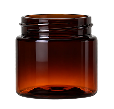 2 oz Wide Mouth PET Jars - Amber - Plastic Jar | General Bottle Supply