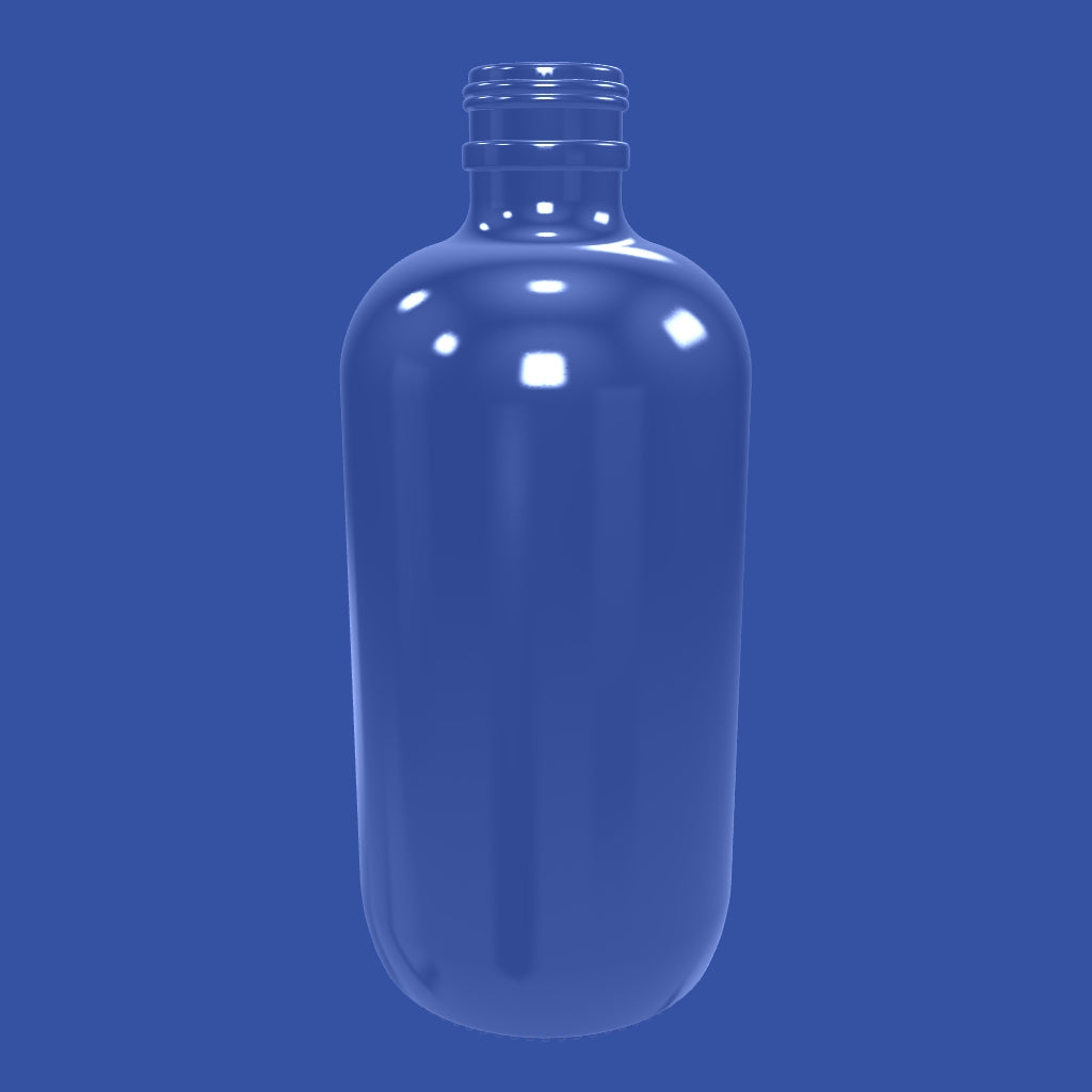 8 oz Clear Boston Round Glass Bottle Flint (24/400 Neck Finish) - General Bottle Supply | Wholesale glass and plastic packaging distributor Los Angeles