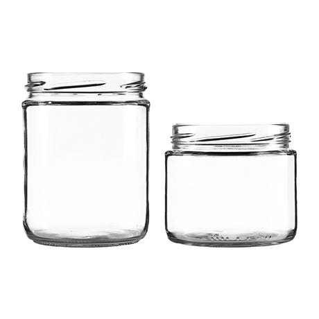 12 oz Wide Mouth Salsa Jar - Flint - Glass Jar | General Bottle Supply